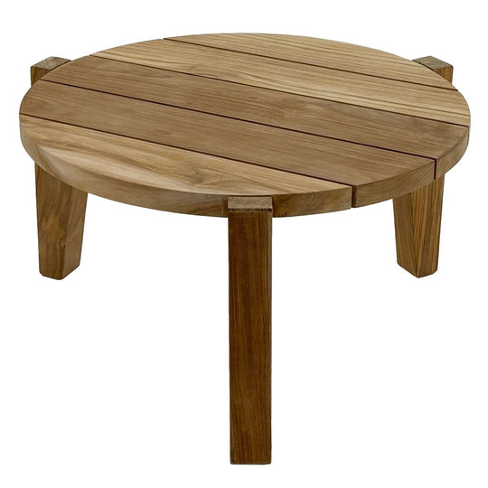3 - Legged Circular Teak Coffee Table (25" Round) - Monarch - Teak HQ™