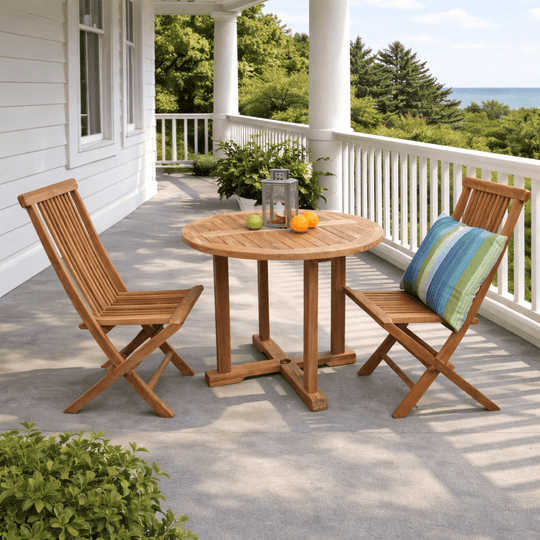 3 - Piece Teak Bistro Set - Montage (Table) & Bristol (Chairs) - Teak HQ™