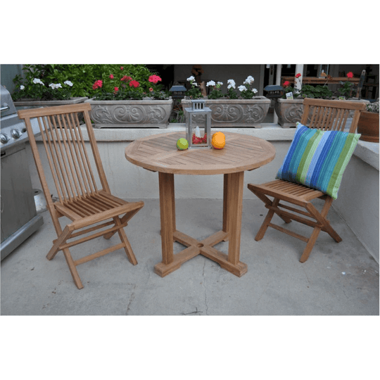 3 - Piece Teak Bistro Set - Montage (Table) & Bristol (Chairs) - Teak HQ™
