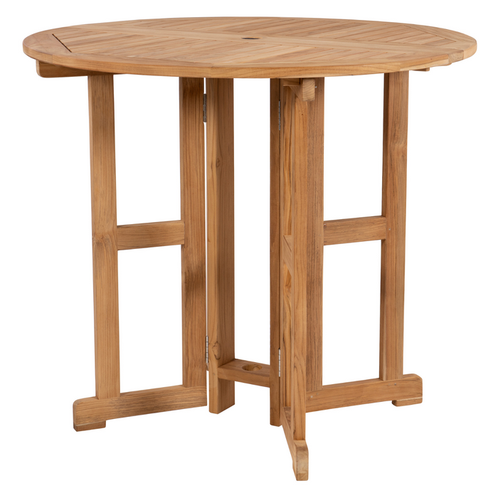 Teak Drop Leaf Table (45" Round) - DropLeaf