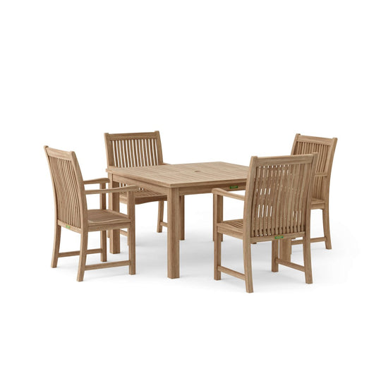 5 - Piece Teak Patio Dining Set - Windsor (Table) & Chicago (Chairs) - Teak HQ™