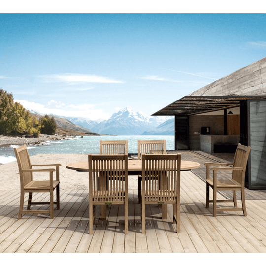 7 - Piece Teak Dining Set - Bahama (Table) & Chicago (Chairs) - Teak HQ™