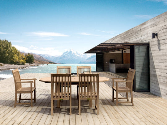 7 - Piece Teak Dining Set - Bahama (Table) & Chicago (Chairs) - Teak HQ™