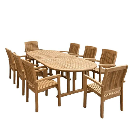 8 - Seater Teak Garden Table and Chairs - Sahara - Teak HQ™