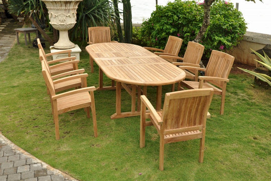 8 - Seater Teak Garden Table and Chairs - Sahara - Teak HQ™