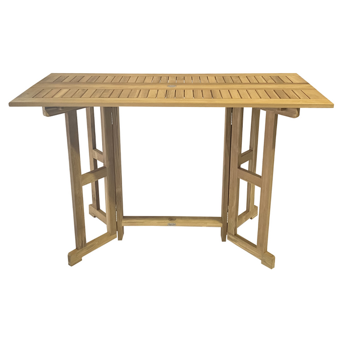 Solid Teak Dining Table (64" Long Rectangle) - DropLeaf