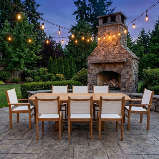 Teak Outdoor Dining - Family (Table) & Captiva (8 Chairs)