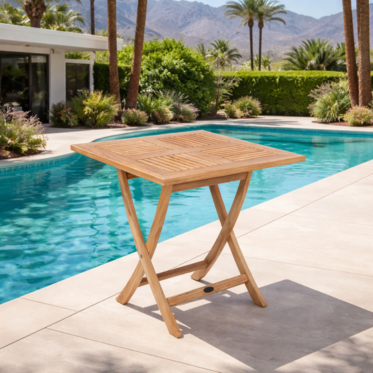 Outdoor Teak Wood Table (29.5" Square) - Sailor