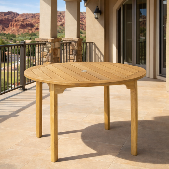 Round Teak Outdoor Table (50" Diameter) - Admiral