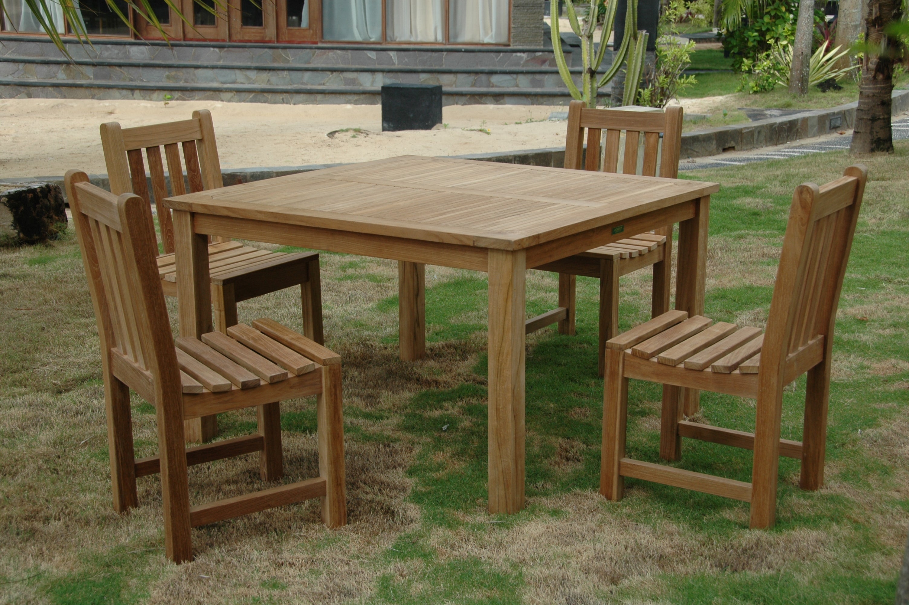Teak Garden Table and Chairs (Img 1)