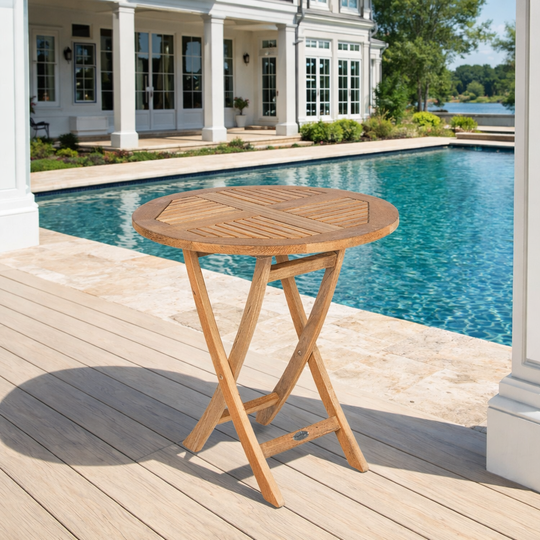 Small Teak Dining Table (29.5" Round) - Sailor