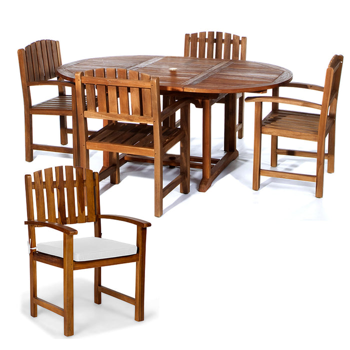 Teak Patio Set on Sale (Table + 4 Chairs) - by All Things Cedar