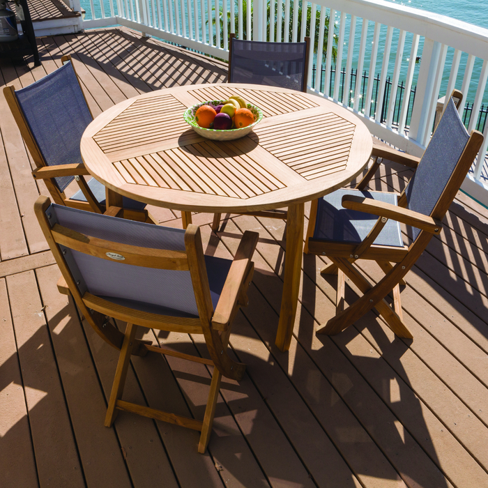 Teak Outdoor Dining Set - Dolphin (Table) & Sailmate (4 Chairs)