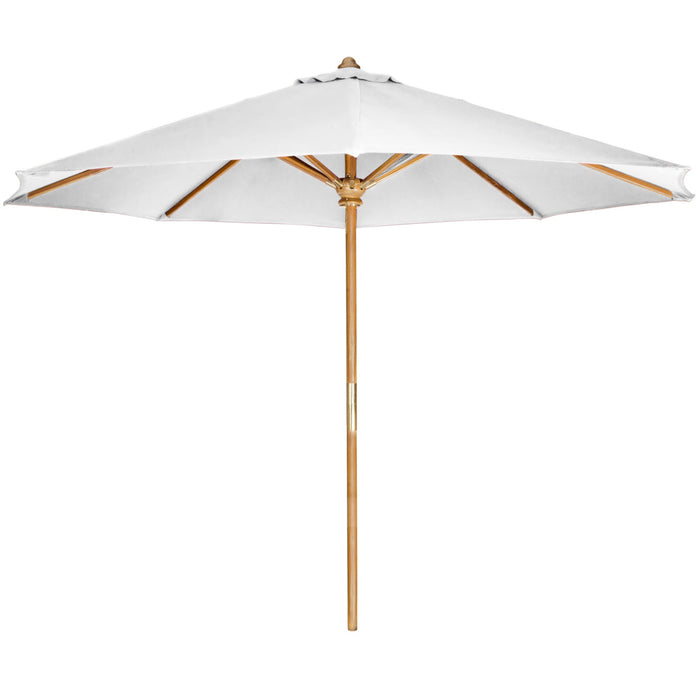 10-Foot Teak Umbrella for Patio