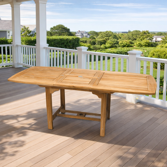Teak Extendable Outdoor Table (78" Long Rectangle) - Family
