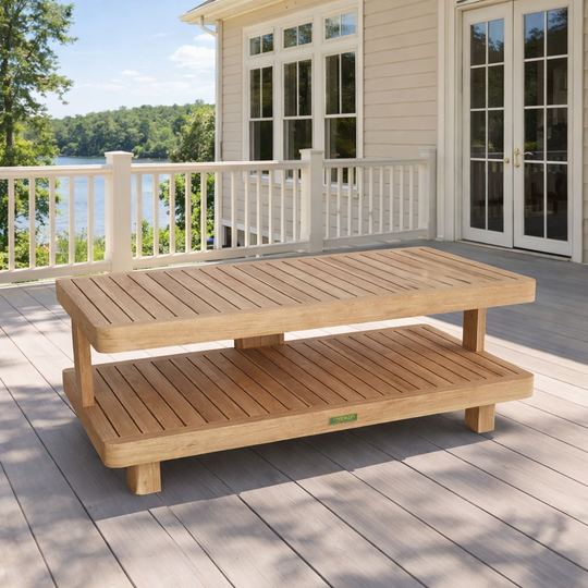 Teak Outdoor Furniture Table (48" Long Rectangle) - Granada