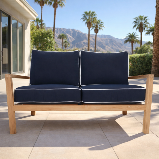 Teak Outdoor Loveseat - Coastal