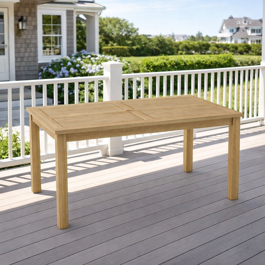 Teak Outdoor Table (63" Long Rectangle) - Montage