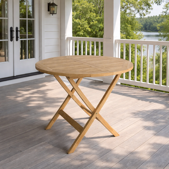 Teak Small Dining Table (31" Round) - Windsor