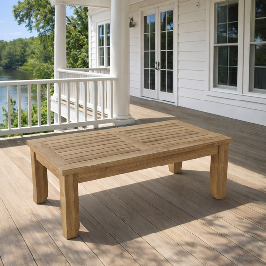 Teak Wood Outdoor Table (48" Long Rectangle) - Luxe