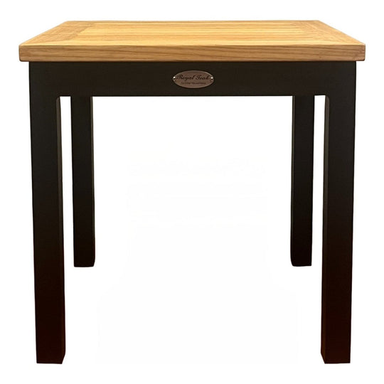 Aluminum and Teak Side Table (Square) - Naples - Teak HQ™