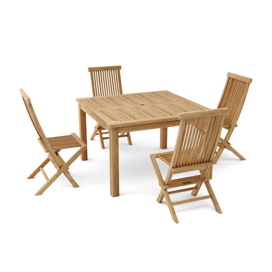 Anderson Teak Dining Set - Windsor (Table) & Classic (4 Chairs) - Teak HQ™