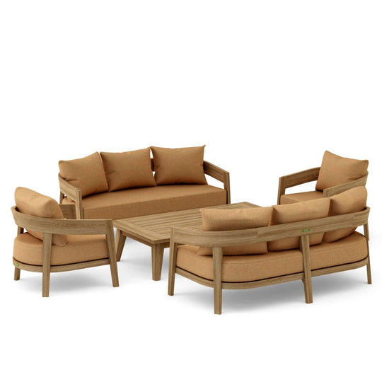 Best Teak Outdoor Furniture Set - Toscana 5 - Piece Package - Teak HQ™