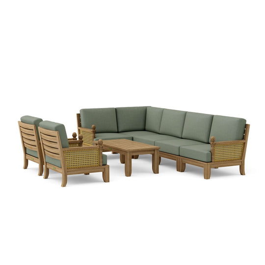 Classic Teak Furniture - Luxe 8 - Piece Modular Set - Teak HQ™