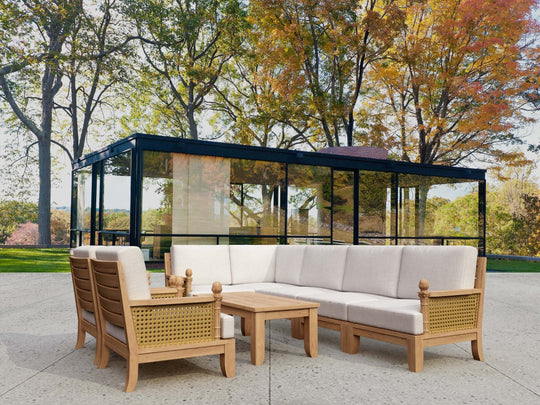 Classic Teak Furniture - Luxe 8 - Piece Modular Set - Teak HQ™