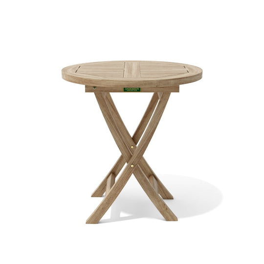 Foldable Teak Dining Table (27" Round) - Bahama - Teak HQ™