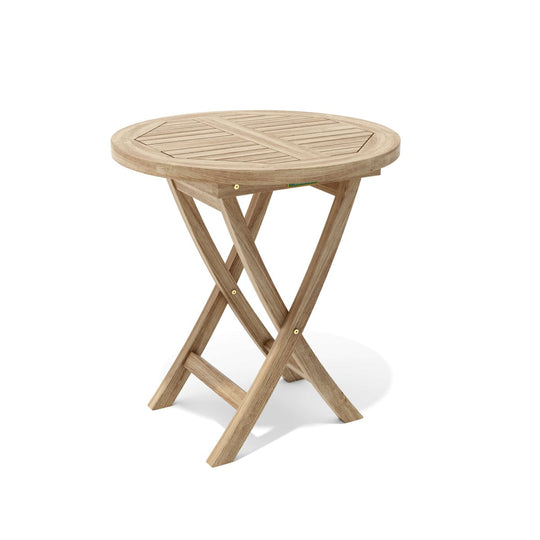 Foldable Teak Dining Table (27" Round) - Bahama - Teak HQ™
