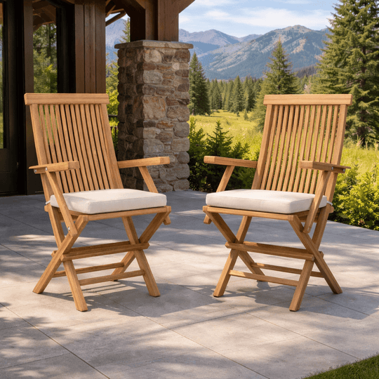 Folding Teak Chairs (Set of 2) - Classic - Teak HQ™