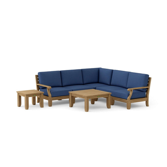 Indonesian Teak Furniture - Riviera 7 - Piece Sectional Set - Teak HQ™