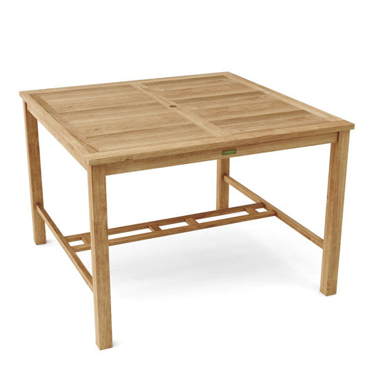 Large Square Teak Bar Table (59" Square) - Windsor - Teak HQ™