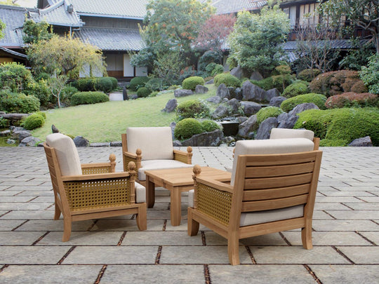 Luxury Teak Garden Furniture - Luxe 5 - Piece Set - Teak HQ™