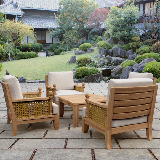 Luxury Teak Garden Furniture - Luxe 5 - Piece Set - Teak HQ™