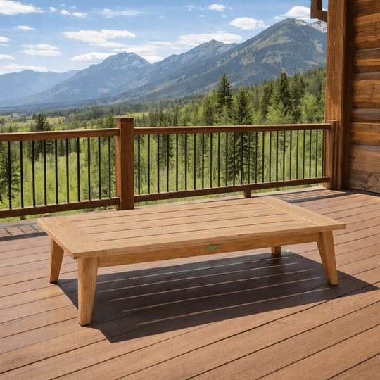 Natural Teak Wood Coffee Table (62" Long Rectangle) - Toscana - Teak HQ™
