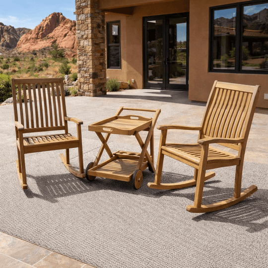 Outdoor Teak Rockers and Cart - Comfort - Teak HQ™