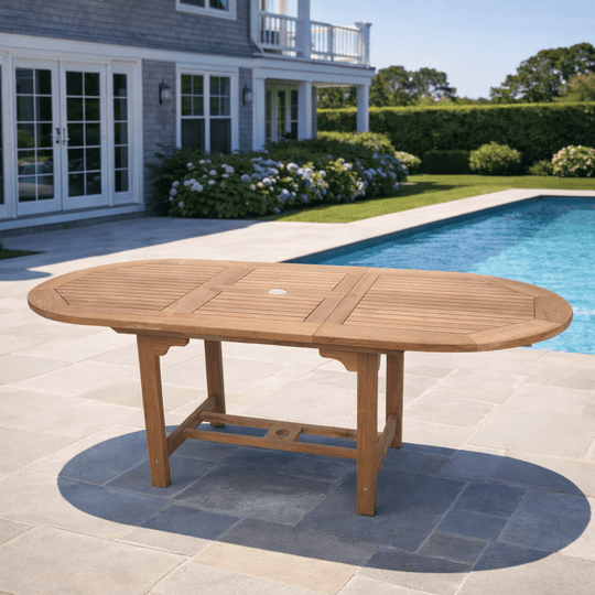 Oval Teak Dining Table (96" Long) - Family - Teak HQ™
