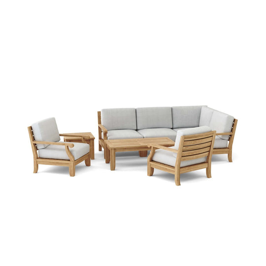 Quality Outdoor Teak Furniture - Riviera 7 - Piece Modular Set - Teak HQ™