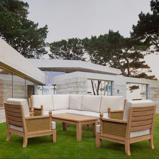 Real Teak Wood Furniture - Luxe 7 - Piece Modular Set - Teak HQ™