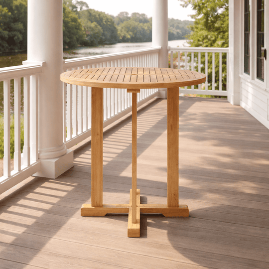 Round Teak Bar Table (39" Diameter) - Bahama - Teak HQ™