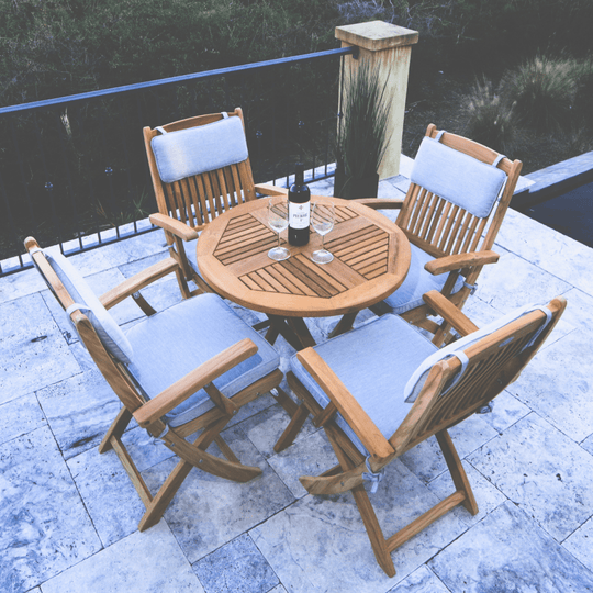 Small Teak Dining Table (29.5" Round) - Sailor - Teak HQ™