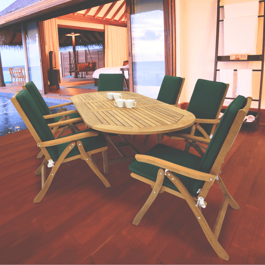 Solid Teak Patio Set - Family (Table) & Estate (6 Chairs) - Teak HQ™