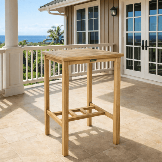 Square Teak Bar Table (27" Square) - Avalon - Teak HQ™