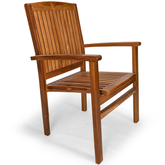 Stackable Teak Dining Chair - by All Things Cedar - Teak HQ™