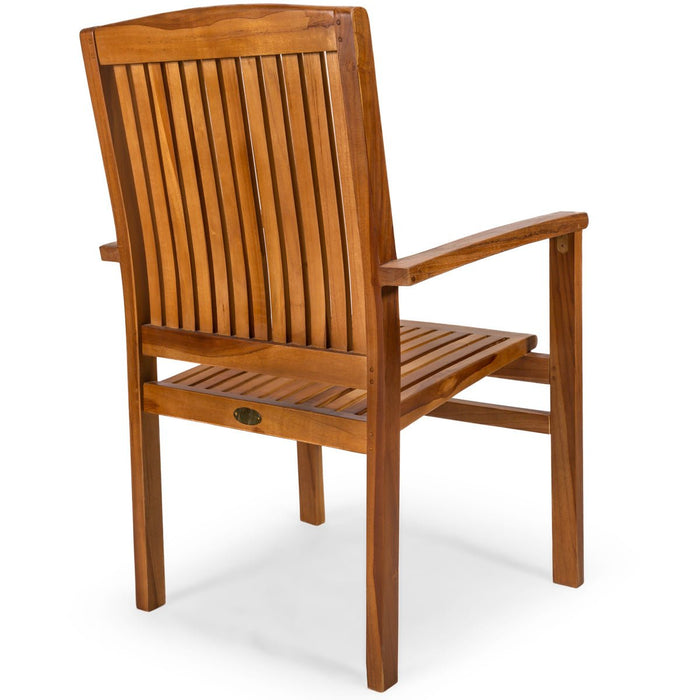 Stackable Teak Dining Chair - by All Things Cedar - Teak HQ™