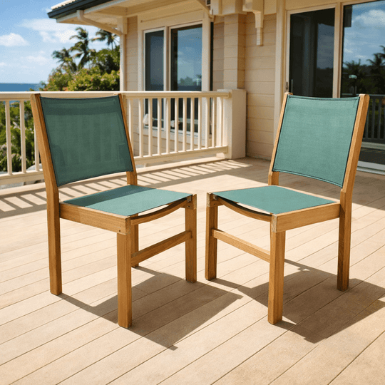 Stackable Teak Side Chair - Captiva - Teak HQ™