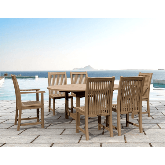 Teak 7 - Piece Patio Dining Set - Bahama (Table) & Chicago (Chairs) - Teak HQ™