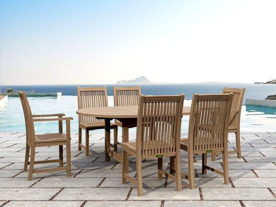 Teak 7 - Piece Patio Dining Set - Bahama (Table) & Chicago (Chairs) - Teak HQ™